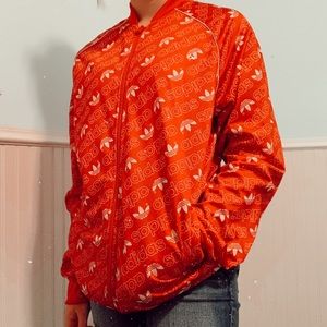 red adidas zip up jacket